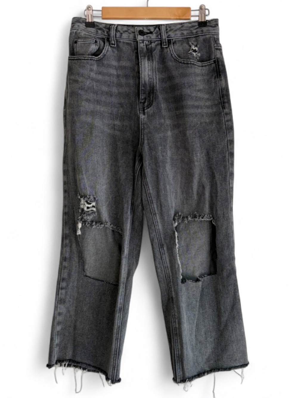 PacSun High Rise 90s Boyfriend Cropped Knee Hole Jeans Size 29